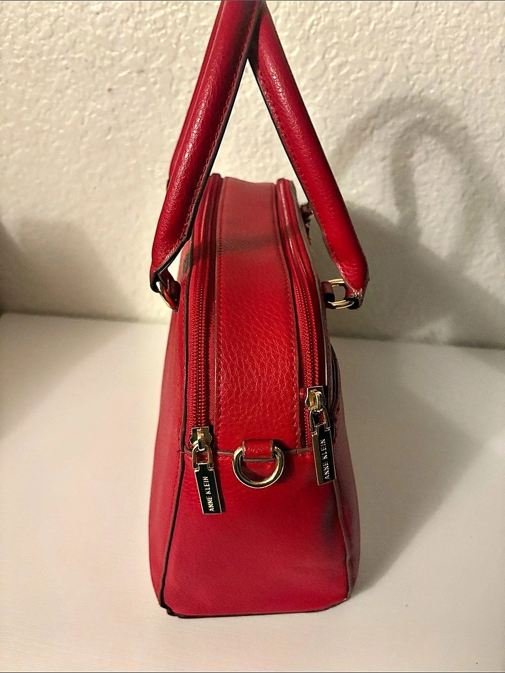 Anne Klein New Recruits Dome Satchel Bag Red - Picture 4 of 7